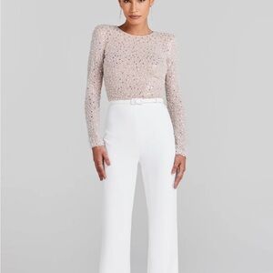 Nadine Merabi MISHA WHITE JUMPSUIT NWT